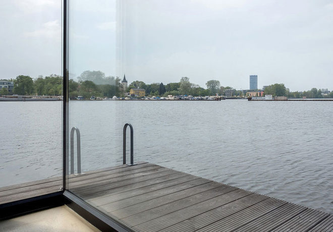 View from Lake Rummelsburg Houseboat
